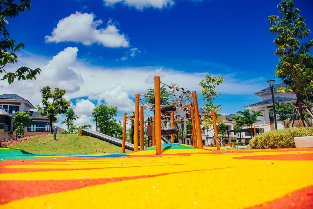 Outdoor playground equipment installed at Dai Phuoc Lotus Zone 4