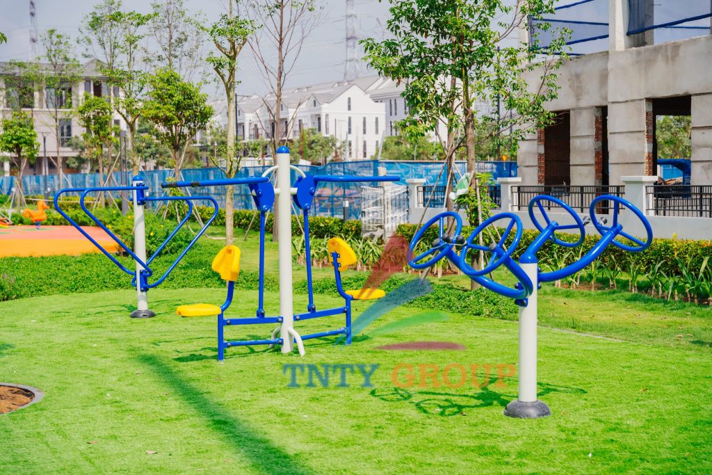 Accessible playground route with firm level surfacing at GS Metro City