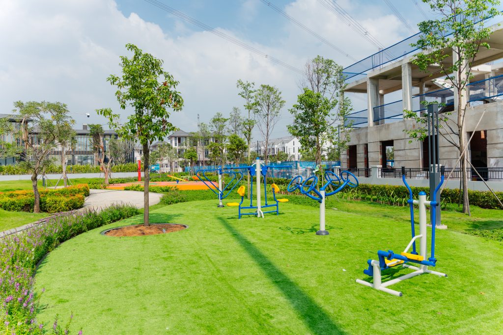 Play equipment joints, fixings and surfacing edges that need operational inspection