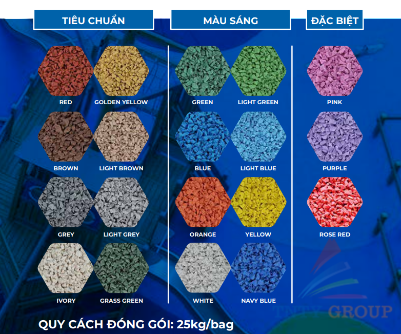 EPDM rubber beads in a variety of colors